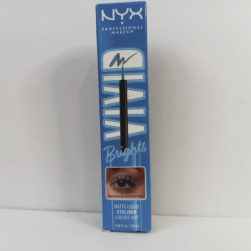 NYX Cobalt Crush Vivid Brights Matte Liquid Eyeliner 0.06 fl. oz /2.0 mL VBLL05